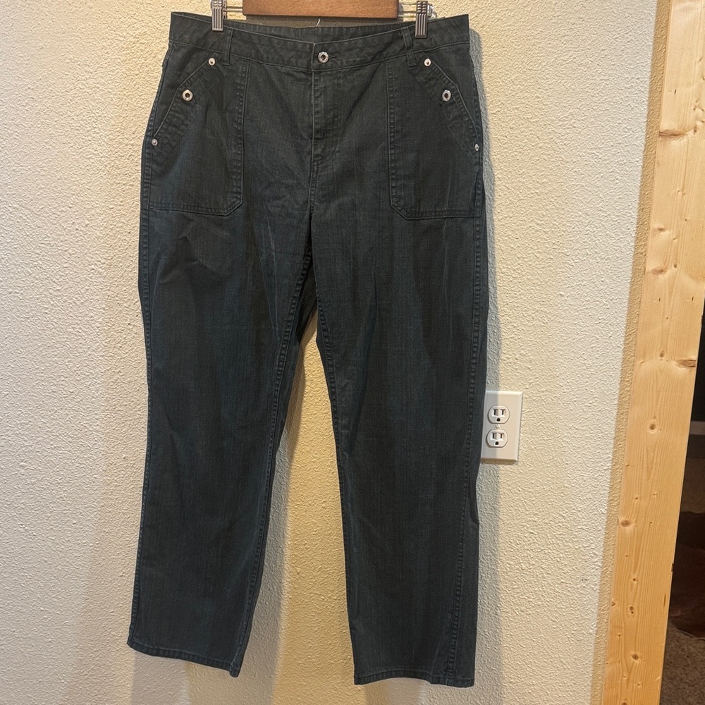 Sundance Dark Green Straight Leg Jeans